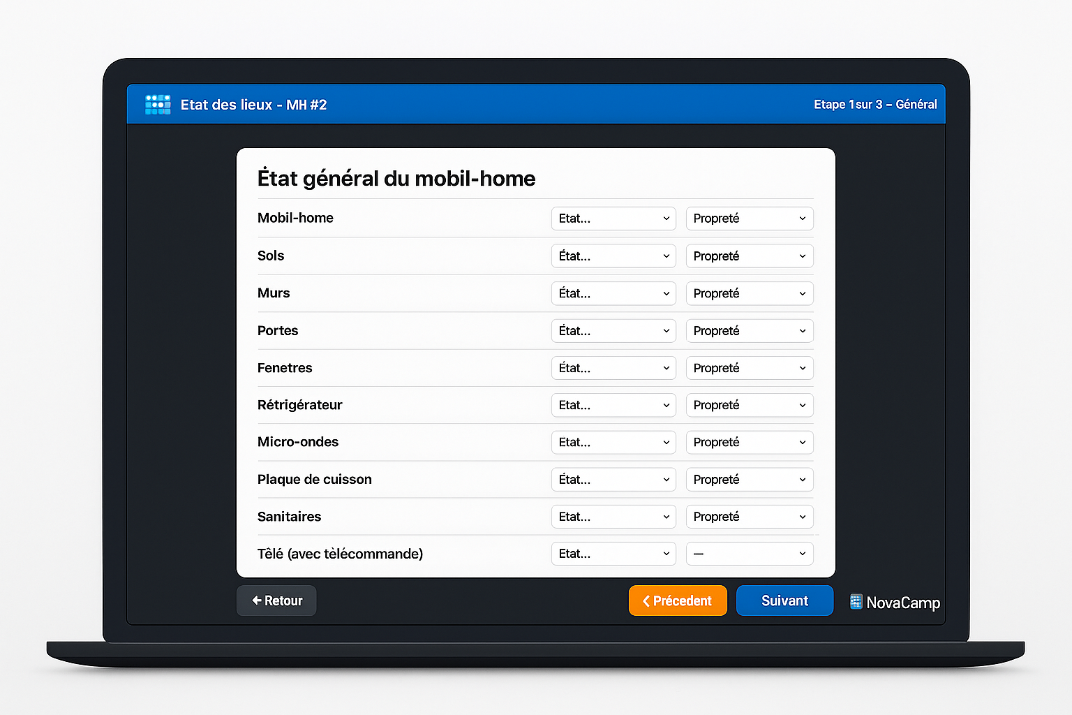 Module accueil et gestion des mobil-homes dans NovaCamp